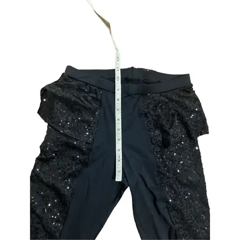 Weissman adult women’s dance performance theater sequin pants size med Black
