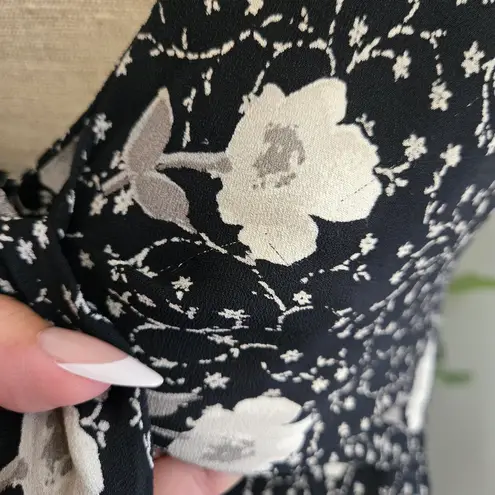 Vintage 90's Y2K Harlow Floral Print Black Maxi Slip On Dress Size undefined