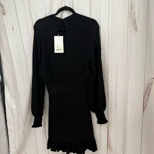 Sézane Sezane Women’s Small Black Robe Carlie Longsleeve Dress New