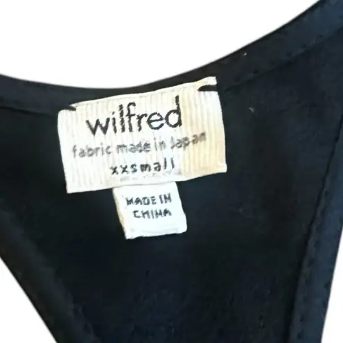 Wilfred Sleeveless Midi Dress Round Hem Racerback Classic Casual Size XS Women's Black