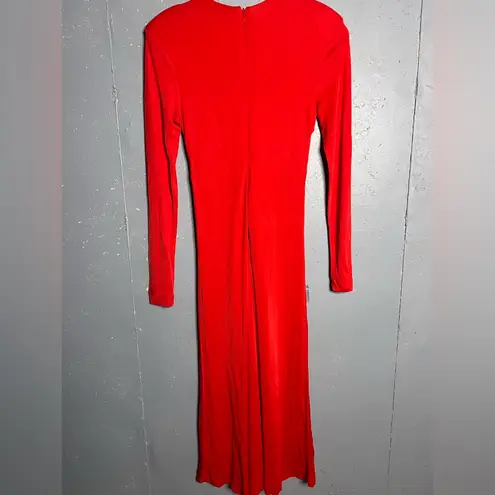 Farm Rio Red Twisted Cup Midi Dress size Small
