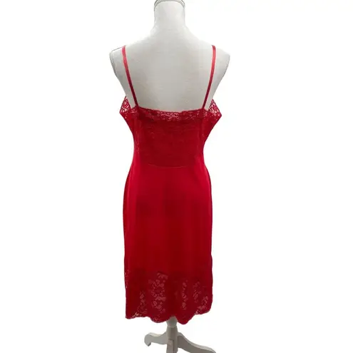 Vanity Fair Vintage Full Slip Womans 38 Used Red