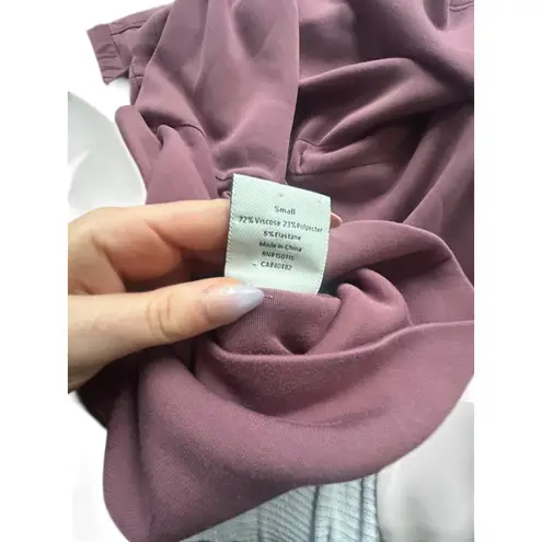 Varley Freya Sweat DoubleSoft Turtleneck Pullover Drawstring Waist Rose Mauve S - Image 11