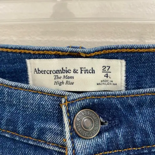 Abercrombie & Fitch  | High Rise Mom Jean Raw Hem Ankle Length Size 4 Long