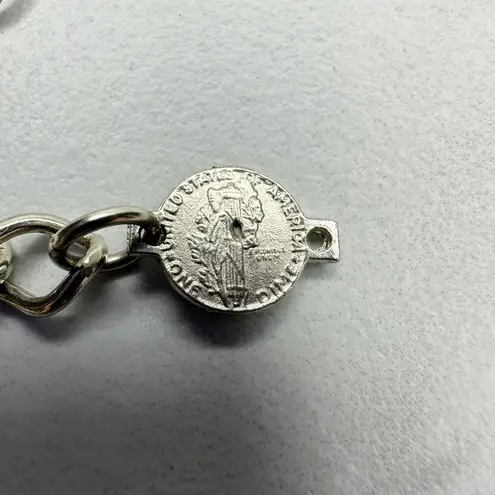 Skinny Dime Silver Tone Belly Body Metal Chain Link Belt OS One Size