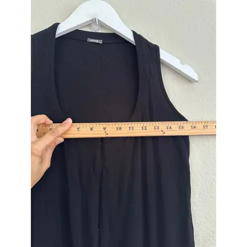 Monrow Revolve Crepe Jumpsuit Sleeveless in Neptune Black Pockets Women's Size S