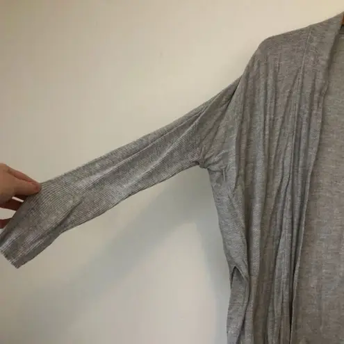 Kenneth Cole NEW YORK Gray Open Front Lightweight Long Cardigan Sweater Medium