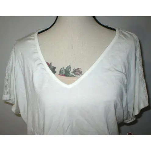 NWT New Josie by Natori Small S White Womens Cover up Dress Mesh Back Tie Soft