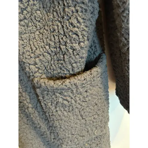 She & Sky  Women Coats Teddy Bear Sherpa Style Gray White Cozy Size Large