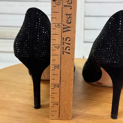 INC International Concepts Zitah Rhinestone Bling Covered Pumps Heels Black 7