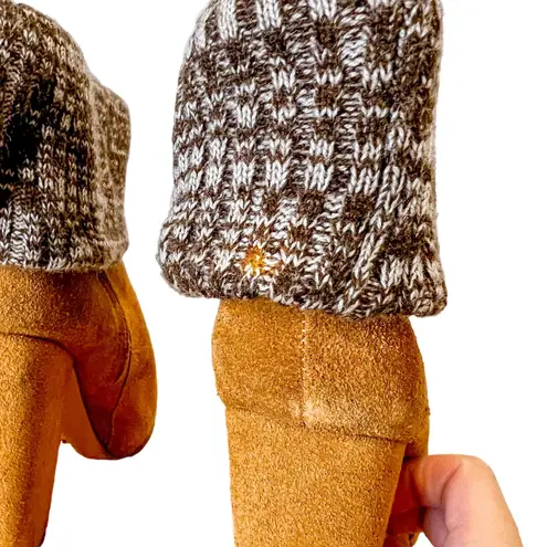 NEW Rachel Comey Colton Tan Brown Suede Leather Bootie with Knit Foldover US 8.5