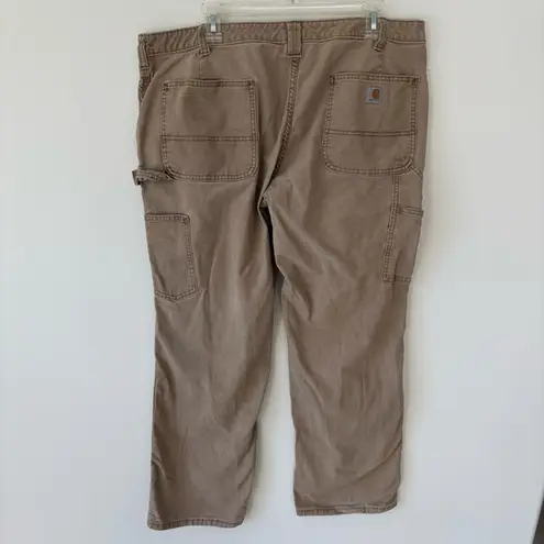Carhartt  Original Fit Tan Khaki Cargo Carpenter Utility Pant Work Plus Size thumbnail 2