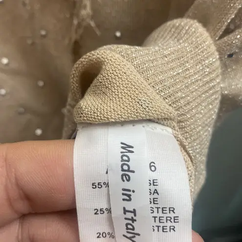 NWT Bogner & Piccolini Diamond Studded Cardigan Size L