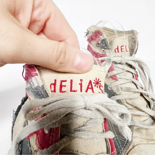 Dolls Kill Vintage Y2K Delias by  British Flag Canvas High Top Sneakers Size 9