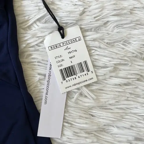 Robin Piccone Ava Plunge One-Piece swimsuit in Navy blue size 2