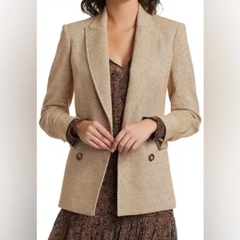 Veronica Beard Pyle Dickey Blazer Jacket Oatmeal Tweed Blazer Size 0