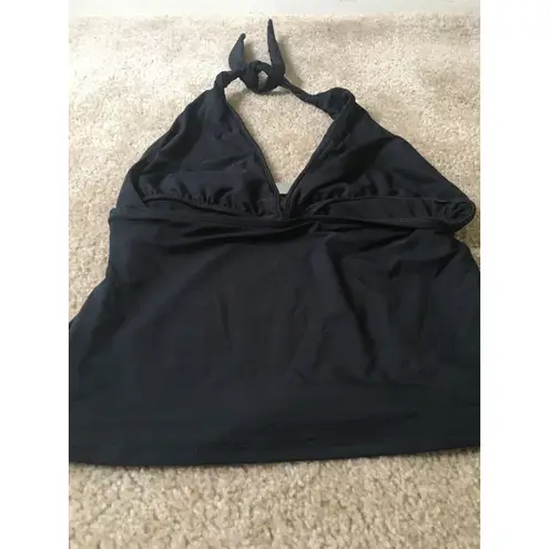 La Blanca Women's Black Swim Halter Top Tie Neck Size Unknown