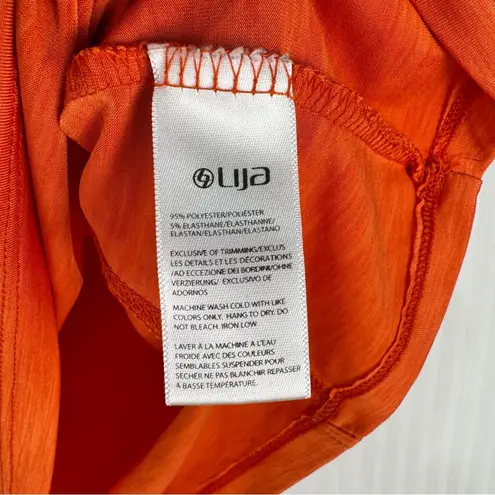 Lija Athletic Tank/Skirt Set Orange Top Navy Blue Bottom Golf Tennis Size Medium