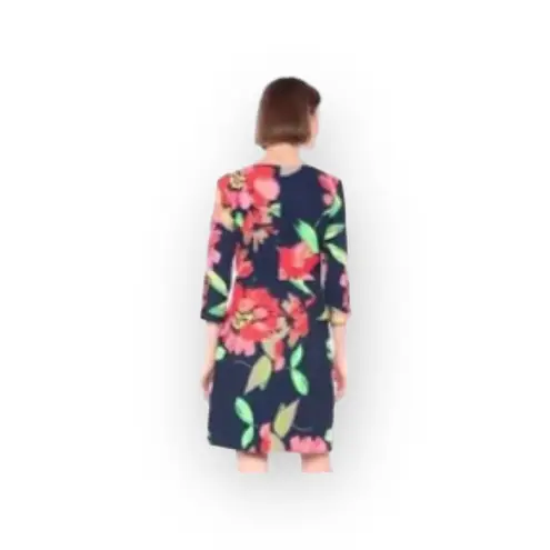 Trina Turk new  ❀ Picturesque Bright Floral Print Sheath Mini Dress ❀ Navy ❀ 2