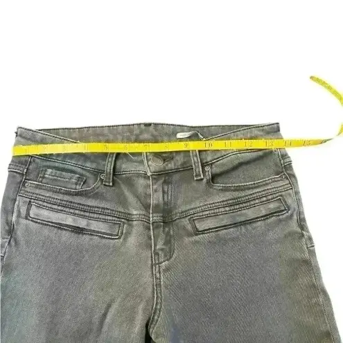 ZARA  Slim Fit Medium Rise Black Moto Jeans with Zipper Ankle‎ Size 4