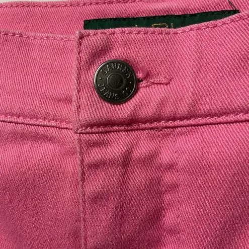 Lauren Ralph Lauren Pink Modern Straight Jeans Size 10 LRL Logo Classic Luxury