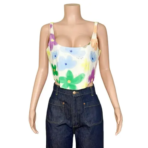 With Jean WITH JÉAN Cindy Corset, Viola Tricolour, Large