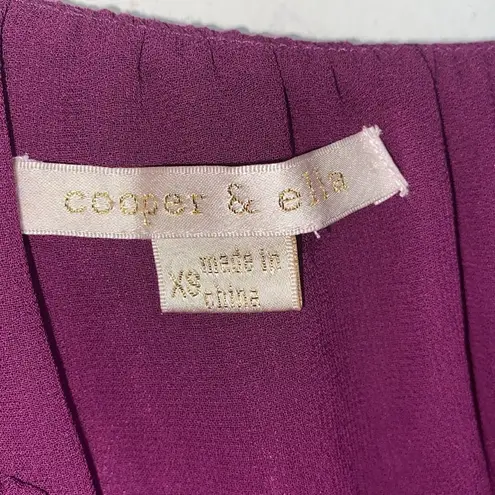 Cooper and Ella  shirt‎ purple velvet NWT XS