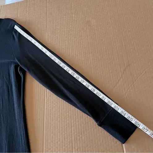 Athleta  Nirvana Go To Long Sleeve Cross Back Super Soft Sweatshirt Dress, blk, M