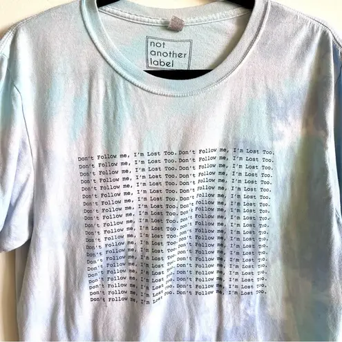 “I’m Lost Too” Tie Dye Graphic Tee Blue Size M
