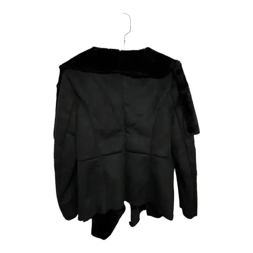 Velvet by Graham & Spencer Black Faux Suede Sherpa Fleece Lined Jacket Medium