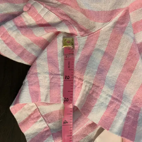 Old Navy  Pink White Stripe Linen Blend Lounge Shorts Womens Size Medium