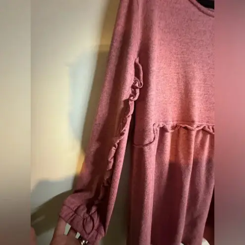 Reborn‎ New York women’s long sleeve sweater dress pink salmon 2x