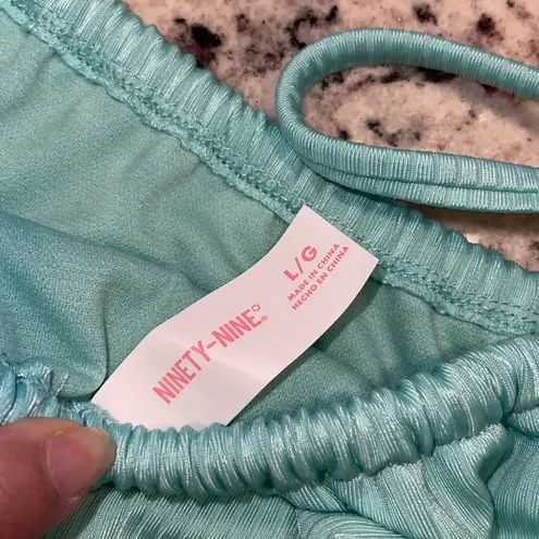 Ninety Nine Bikini Set 2pcs Light Green Ribbed L Bottom XL Top NWT Green Size L