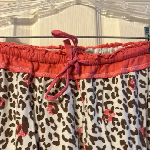 Jenni by Jennifer Moore Leopard Print PJ Pajama Pants Medium