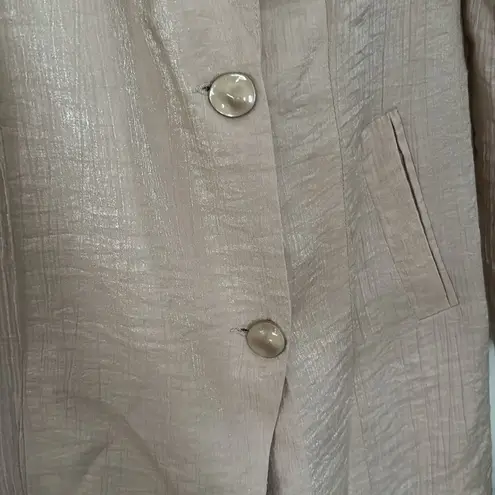 AKARISE GOLD METALLIC BLAZER DRESS Gold Size M