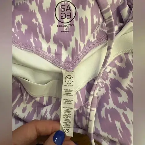 Sage NWT  Collective One Piece Activewear Romper Lilac Purple Size XS Stretch - Image 4