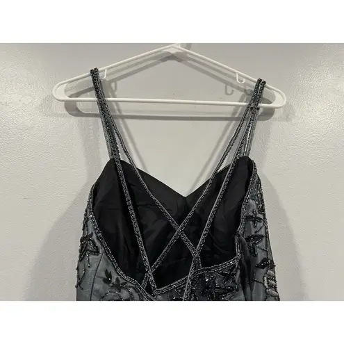 Matini Y2K Black Ombre Beaded Deadstock Prom Dress Size 12