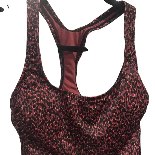 All In Motion Animal Print Padded Long Line Racerback Sports Bra Top Size Medium