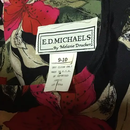 Vintage 90s floral pin up style dress Size 10