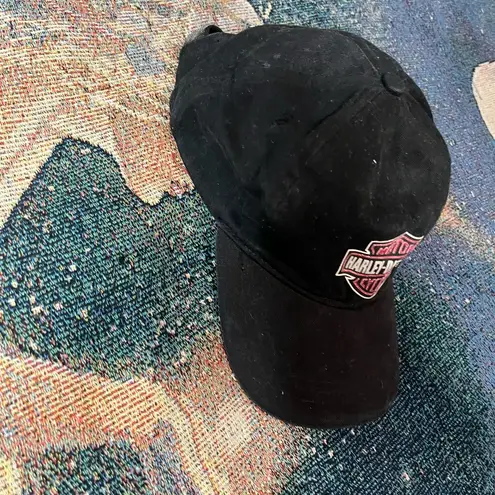 Harley‑Davidson Women’s Black & Pink Adjustable Hat Velcro Strapped Streetwear