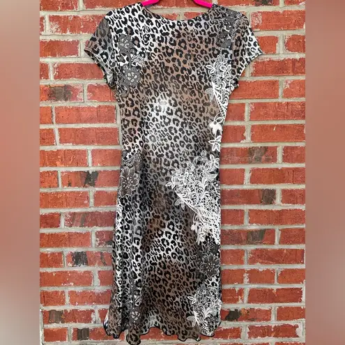 Joseph Ribkoff mixed print faux wrap dress Size 6