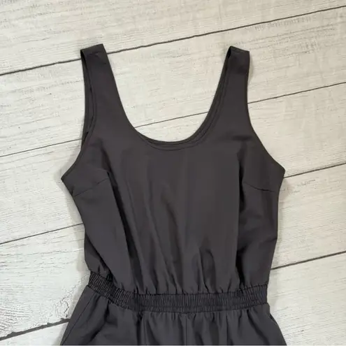 Flexure Bodywear size large dark gray tank top shorts romper