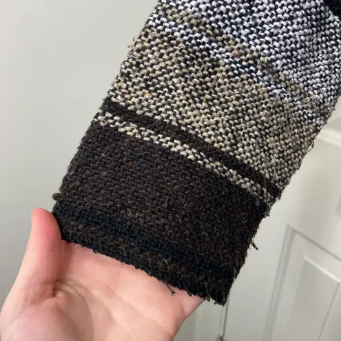 EUC Chavitos adult knitted colorblock drug rug hooded jacket medium Black