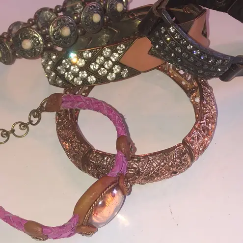 Lot of 5 Stylish Mixed Bracelet Set Pink