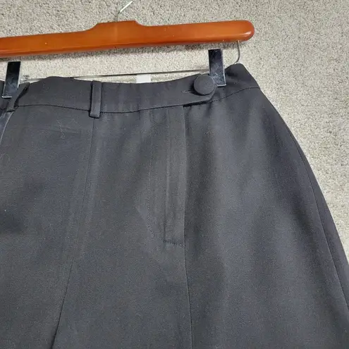 Moschino Couture Womens Tuxedo Pants 8 Black Wool Satin Trim Button Formal Dress