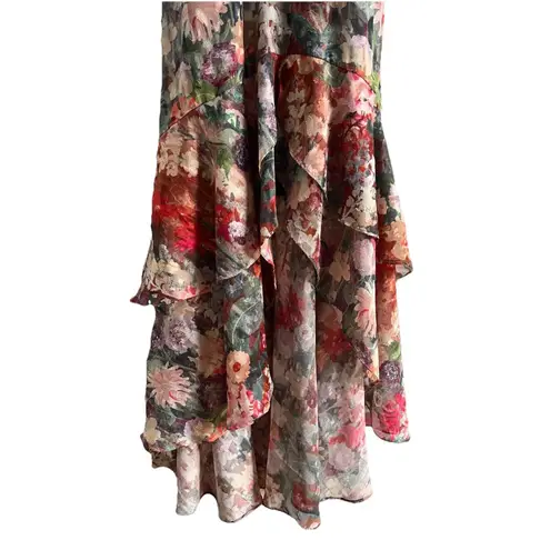 Hutch Coley Floral Maxi Dress Gown Multicolor Size 4