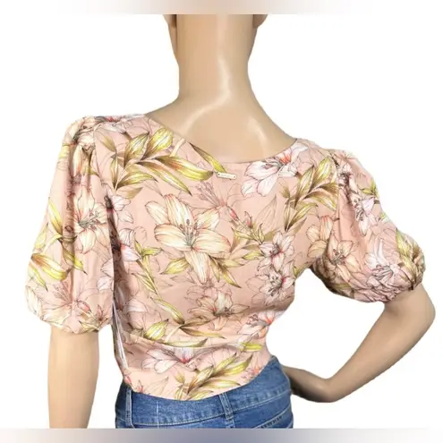 Hurley NEW  Lily Floral Print Button Front Crop Top NWT