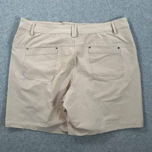 Willit Outdoor Active Shorts Women's 16 Zipper Pocket 6.5" Inseam Beige Khaki Tan