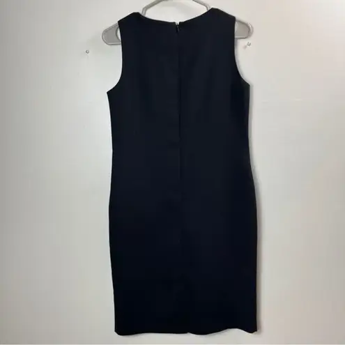 Calvin Klein Calvin‎ Klein Black Pleated Bib Sleeveless Shift Dress Size 4