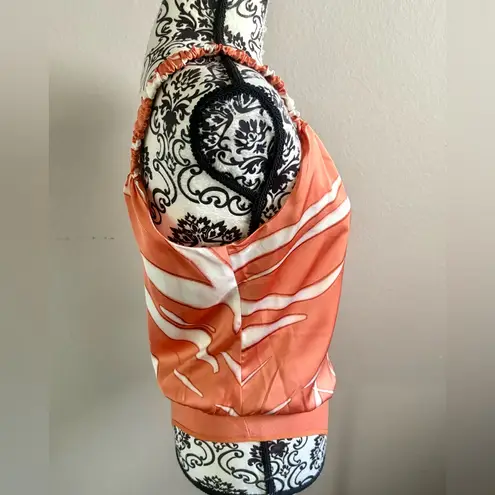 Marciano GUESS Coral and White Patterned Bodysuit